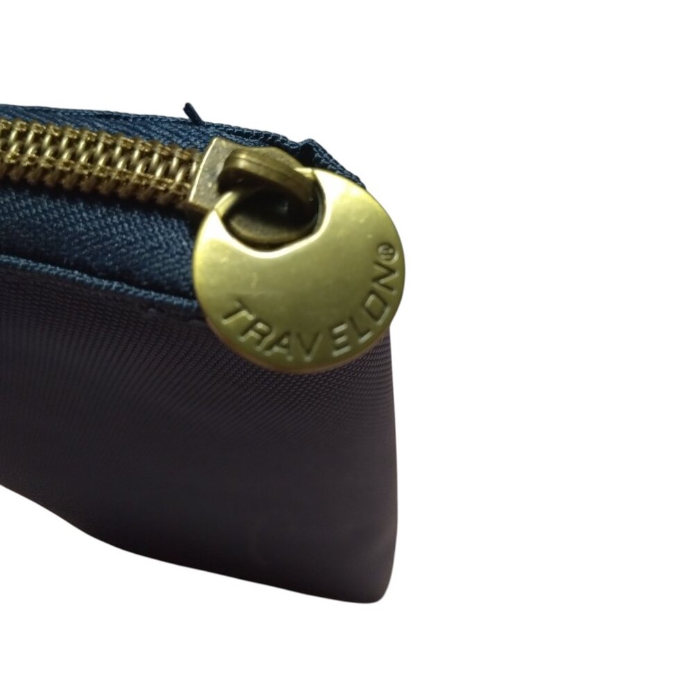 TRAVELON Women's Blue Zip Around Wallet RFID Blocking Travel Nylon 7.5x4” - Picture 2 of 4